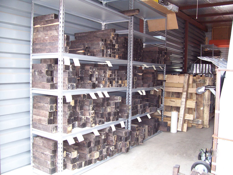 Shelves of Blackwood in different sizes